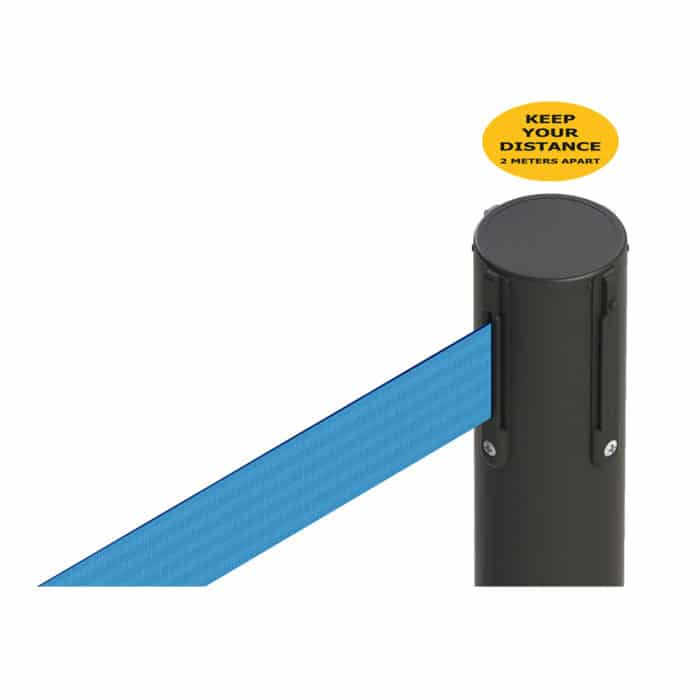 Tensabarrier® Segnaletica adesiva per colonnine segnapercorso con nastro