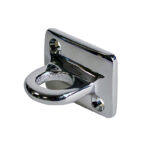 Lawrence® Wall Receiver Hook Loop for Post and Rope, Barrier Chrome, 509-1P, Queueway, Tensator.