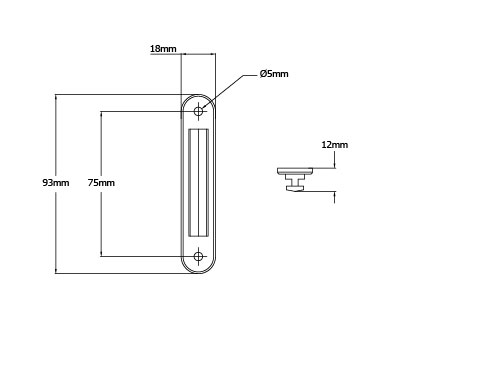 QueueWay® Wall Receiver Clip for Economy Retractable Barrier