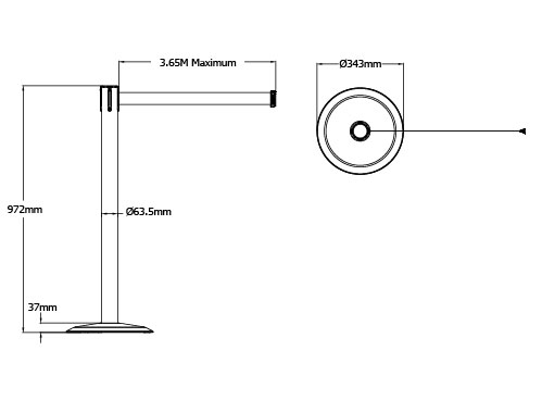 tensabarrier-advance-retractable-stretch-barrier Tensabarrier Advance Retractable Belt Barrier Wide Webbing