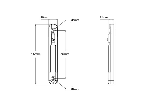Tensabarrier® Wall Receiver Clip for Retractable Barrier