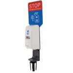 Retractable Barrier Automatic Contactless Hand Sanitiser Unit, Lawrence, Queueway, Tensator.