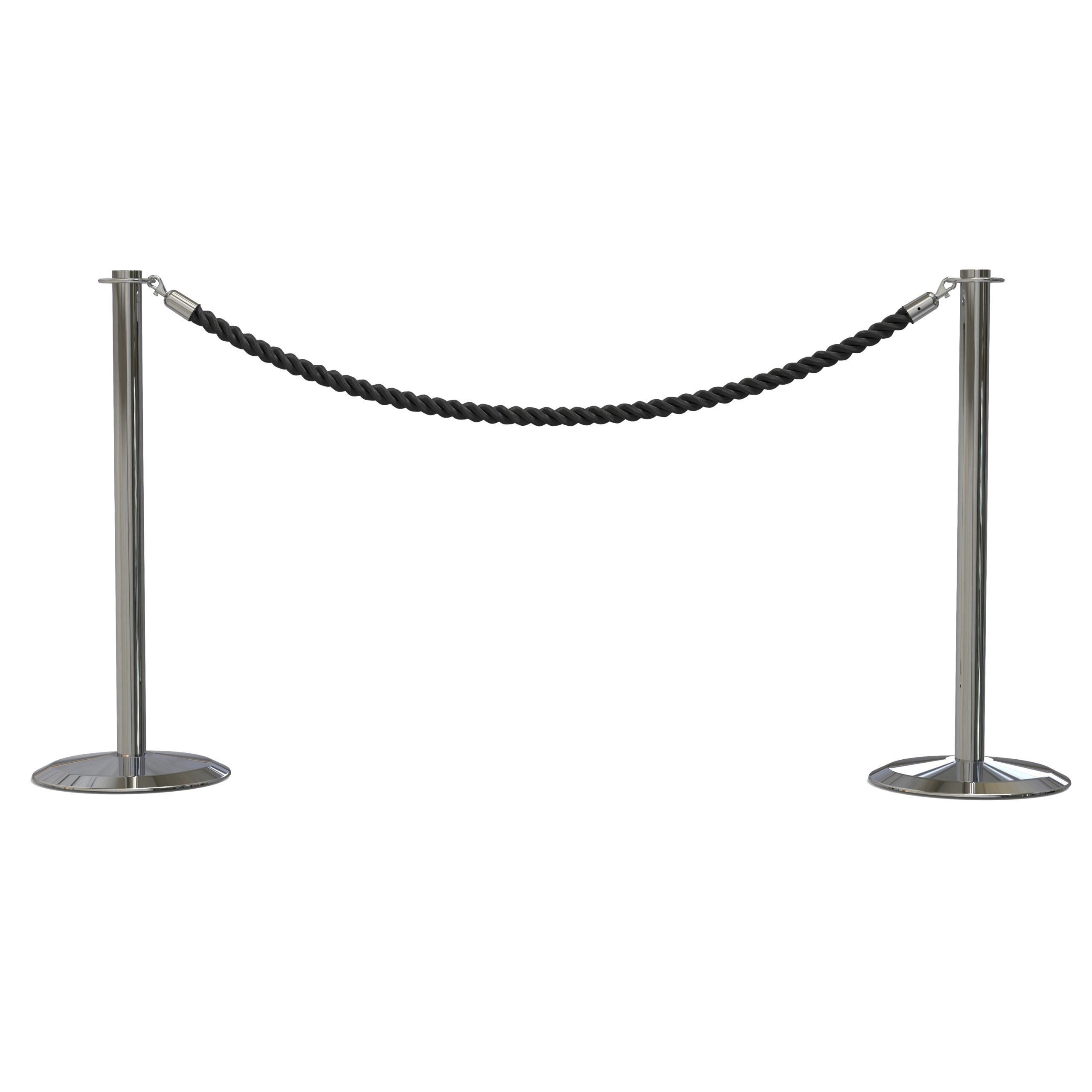 Lawrence® Contemporary Post & Rope Stanchion Twin Pack