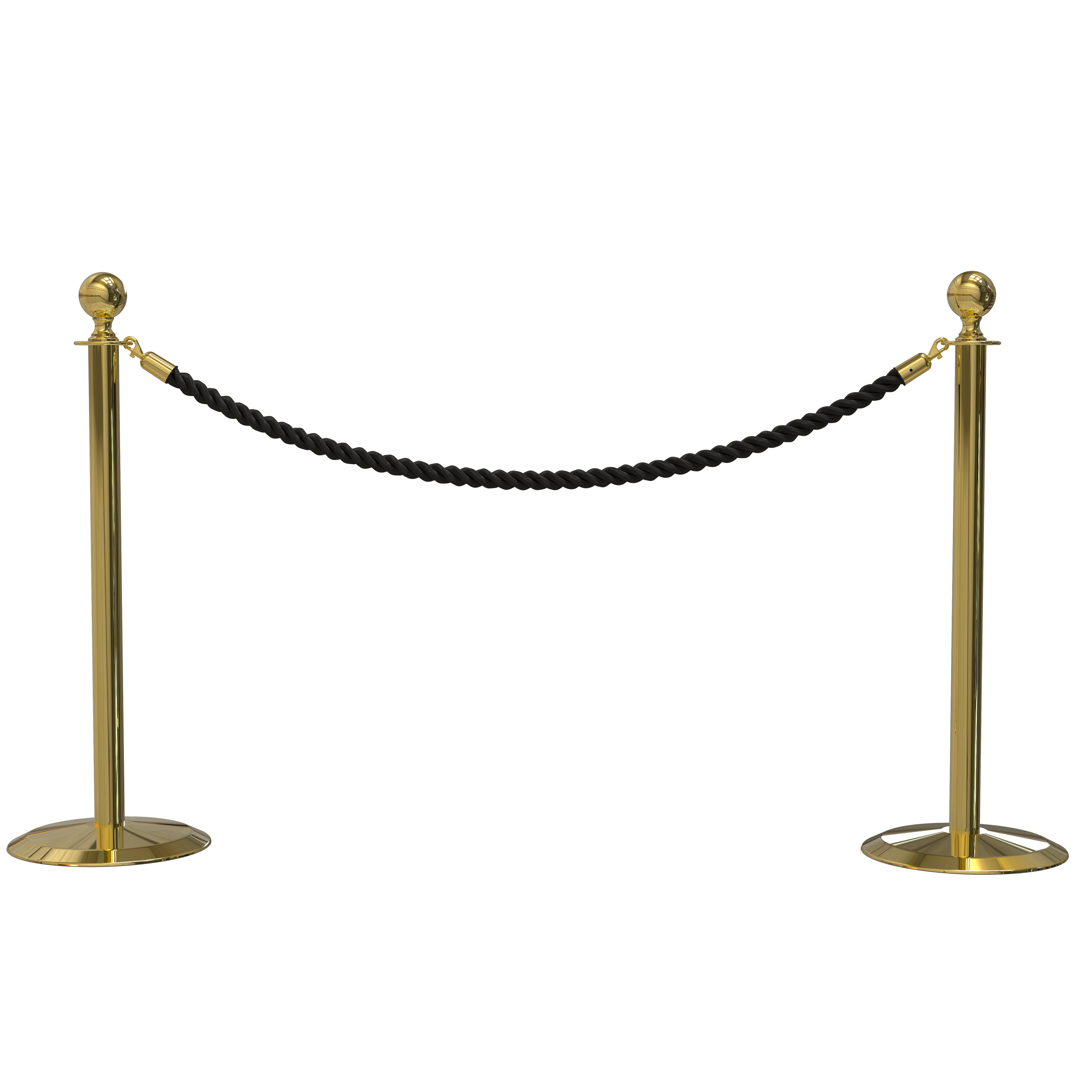 Lawrence® Sphere Post and Rope Stanchion Twin Pack