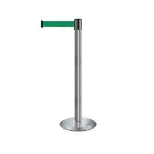Tensabarrier® Advance Retractable Stretch Barrier Brushed Stainless Green