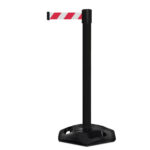 Tensabarrier® Retractable Safety Barrier in Black with White & Red Chevrons