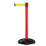 Tensabarrier® Retractable Safety Barrier in Red with Yellow Webbing
