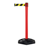 Tensabarrier® Retractable Safety Barrier in Red with Yellow & Black Chevrons