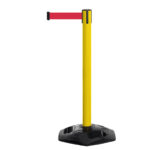 Tensabarrier® Retractable Safety Barrier in Yellow with Red Webbing