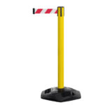 Tensabarrier® Retractable Safety Barrier in Yellow with White & Red Chevrons