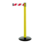 Tensabarrier® Safety Barrier in Yellow with Retractable Belt White Red Chevron