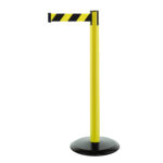 Tensabarrier® Safety Barrier in Yellow with Retractable Belt Black Yellow Chevron