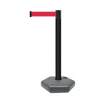 Tensabarrier® Retractable Outdoor Barrier Black Red