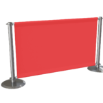 Cafe Banner Starter Kit in Stainless & Red