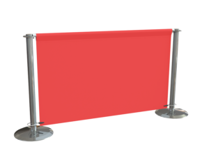 Cafe barrier in red