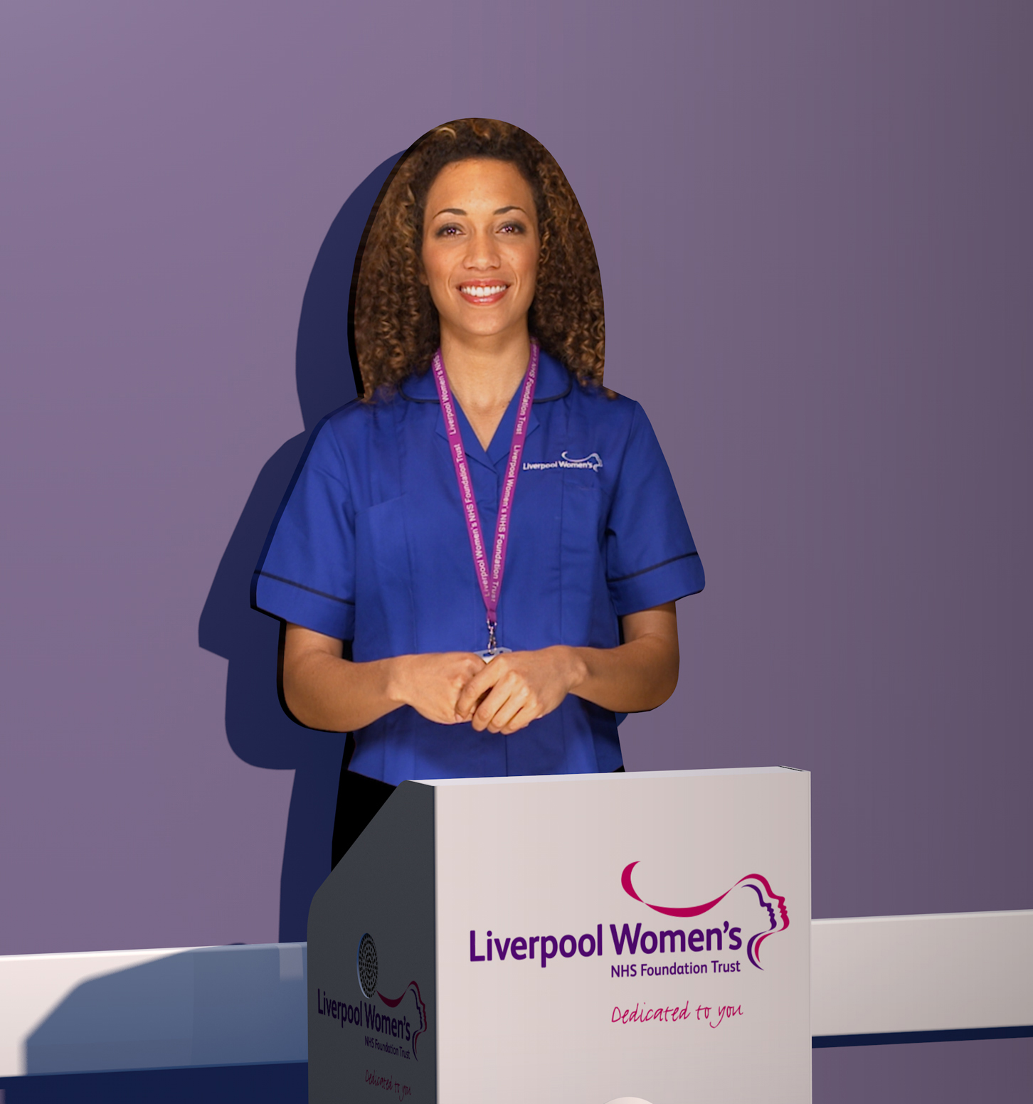 The Tensator Virtual Assistant installed in Liverpool Women's hospital to improve patient experience and infection control